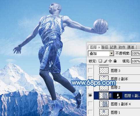 ‘photoshop合成制作超酷的灌篮冰人‘