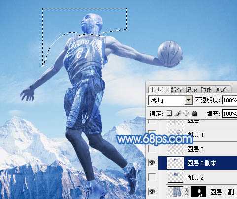 ‘photoshop合成制作超酷的灌篮冰人‘