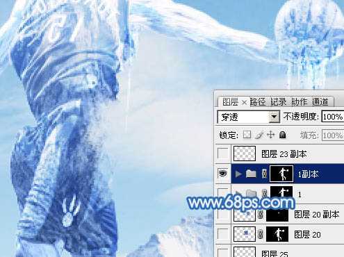 ‘photoshop合成制作超酷的灌篮冰人‘