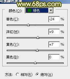 ‘Photoshop为树林美女图片增加甜美的黄绿色‘