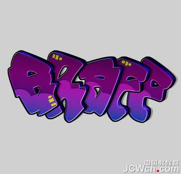 ‘Photoshop设计制作非常个性的涂鸦立体字‘