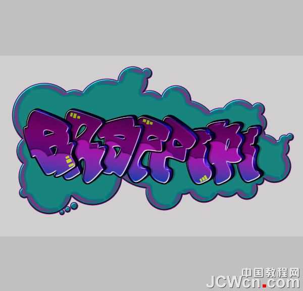 ‘Photoshop设计制作非常个性的涂鸦立体字‘