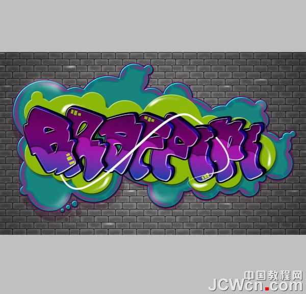 ‘Photoshop设计制作非常个性的涂鸦立体字‘