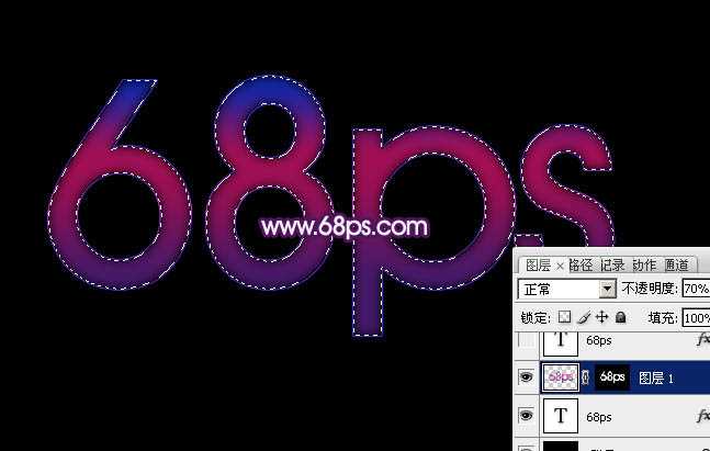‘Photoshop将68PS打造出梦幻的潮流光丝字效果‘
