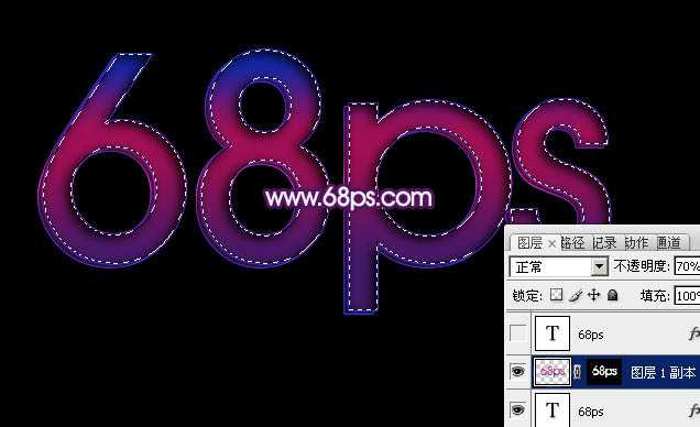 ‘Photoshop将68PS打造出梦幻的潮流光丝字效果‘