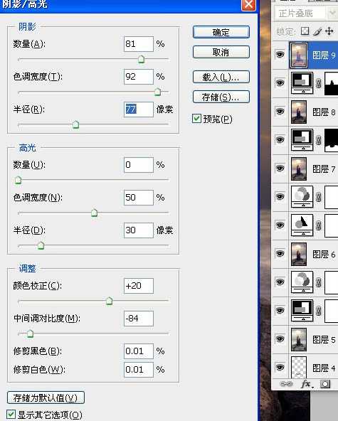 ‘photoshop完美合成暮色中在海边阅读的圣女‘