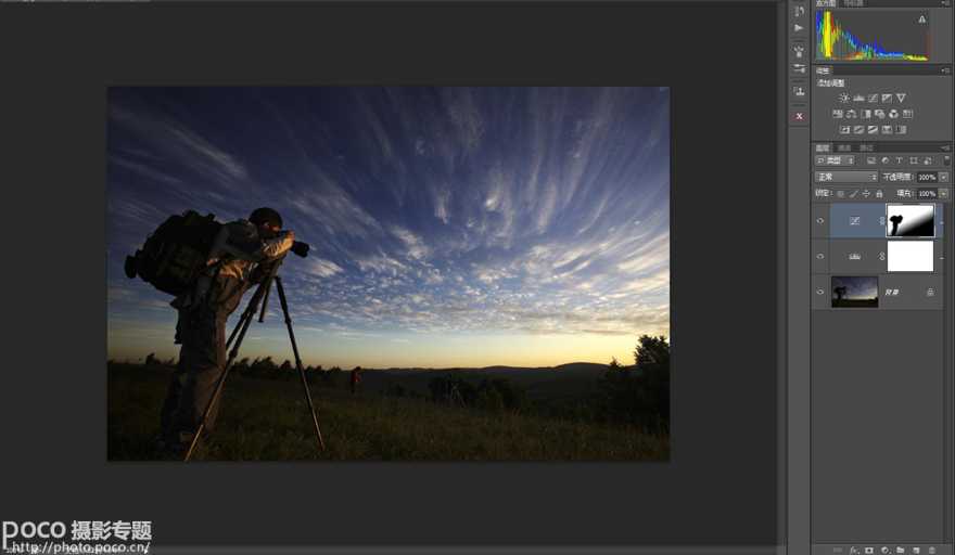 ‘ps利用调整层与蒙版拯救偏暗的照片‘