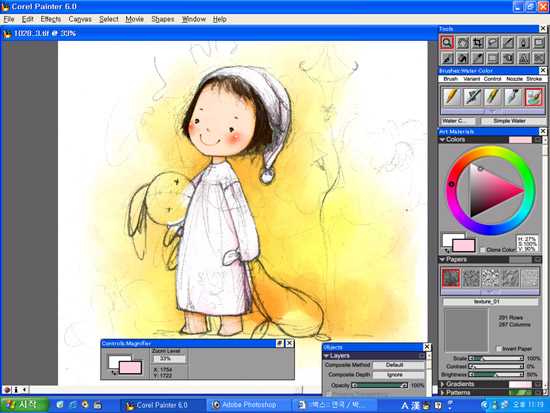 用painter给插画上色 脚本之家 painter教程