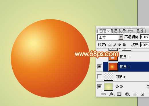 ‘Photoshop设计制作精致的橙黄色圣诞装饰球教程‘