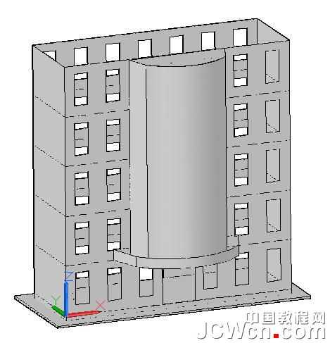 autocad 2011曲面命令创建楼房 脚本之家 autocad教程