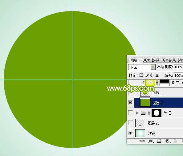 ‘Photoshop设计制作一个漂亮的绿色水晶球按钮‘