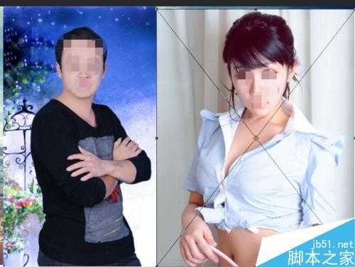 ‘使用PS把自己的照片和ta的照片合成在一起‘