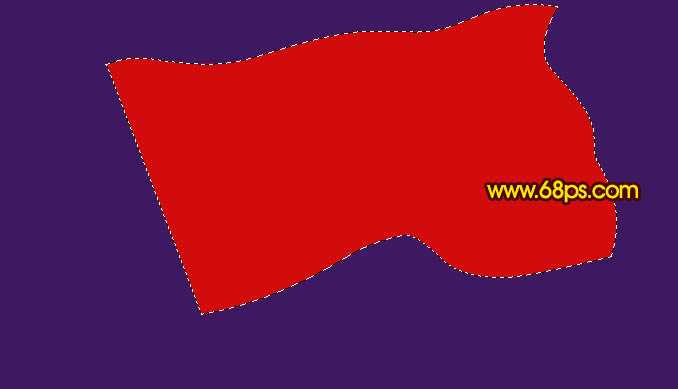 ‘Photoshop打造迎风飘扬的红色党旗‘