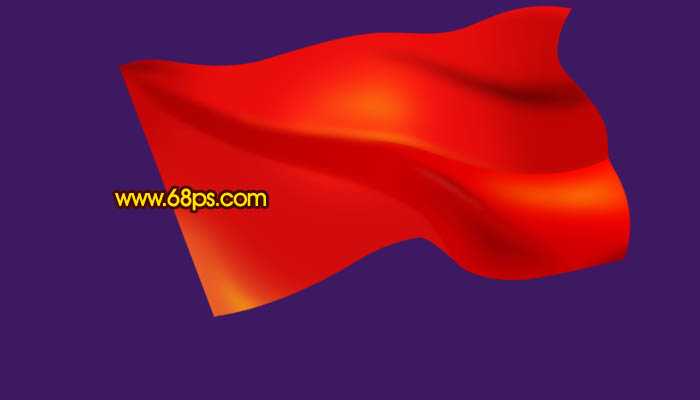 ‘Photoshop打造迎风飘扬的红色党旗‘