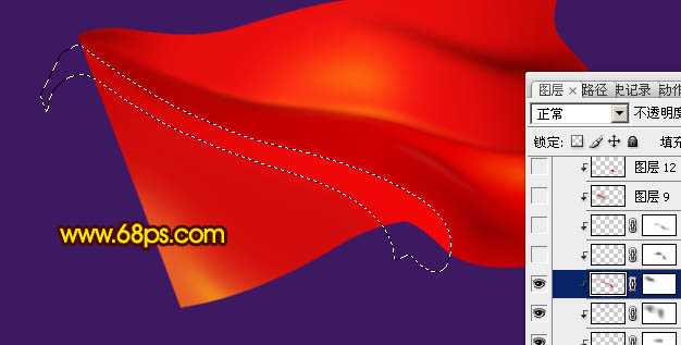 ‘Photoshop打造迎风飘扬的红色党旗‘