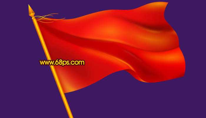 ‘Photoshop打造迎风飘扬的红色党旗‘