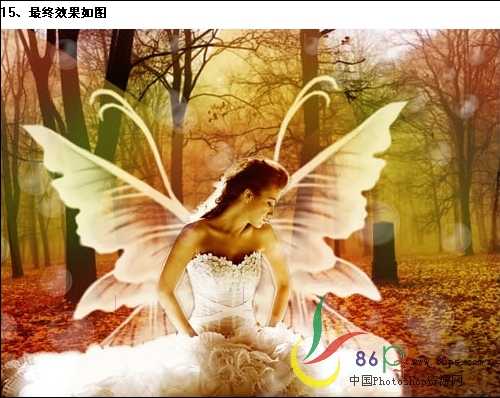 Photoshop照片合成：蝴蝶仙女