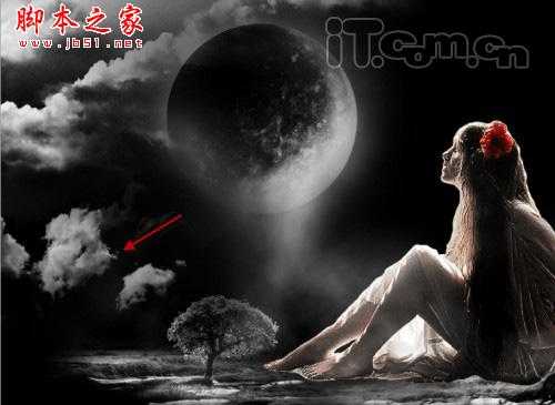 ‘PhotoShop合成制作魔幻世界里仰望天空的美女场景‘