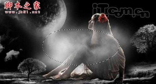‘PhotoShop合成制作魔幻世界里仰望天空的美女场景‘