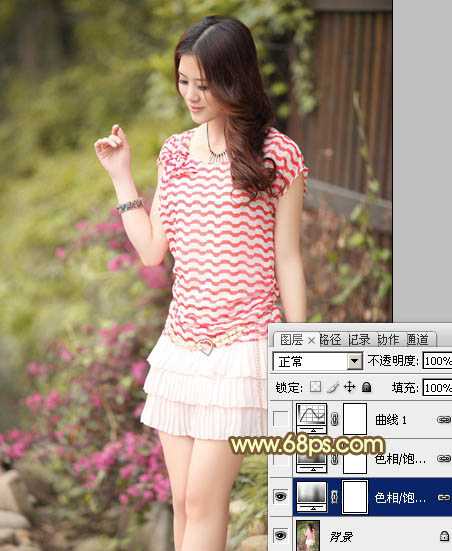 ‘Photoshop将夏季美女图片增加上柔美的黄褐色‘
