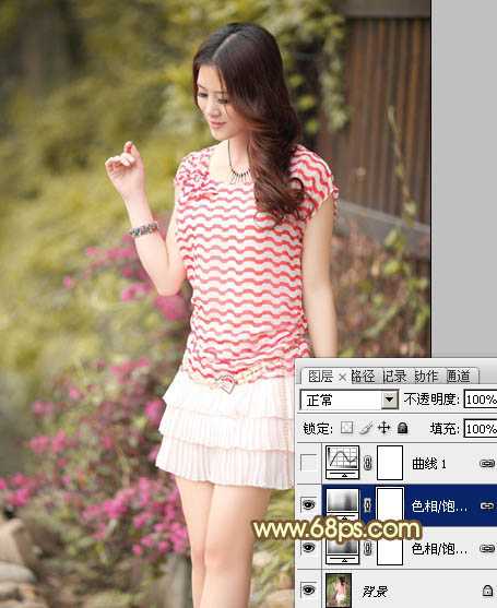 ‘Photoshop将夏季美女图片增加上柔美的黄褐色‘