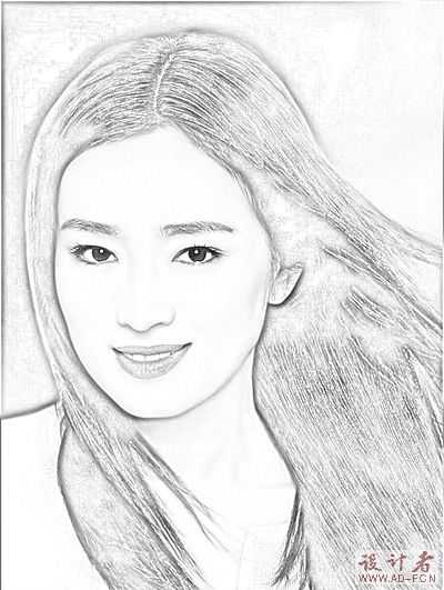 ‘ps制作黑白素描画‘
