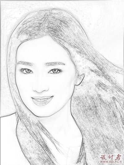 ‘ps制作黑白素描画‘