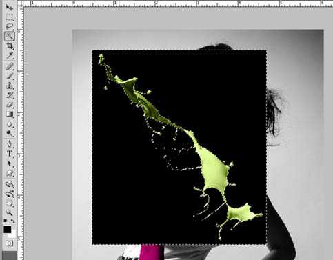 ‘Photoshop制作动感喷溅人物海报‘