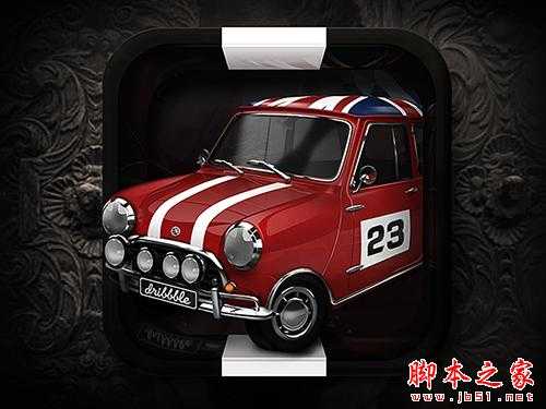 ‘photoshop绘制质感红色汽车