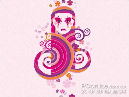 Photoshop CS4绘制时尚女性主题视觉