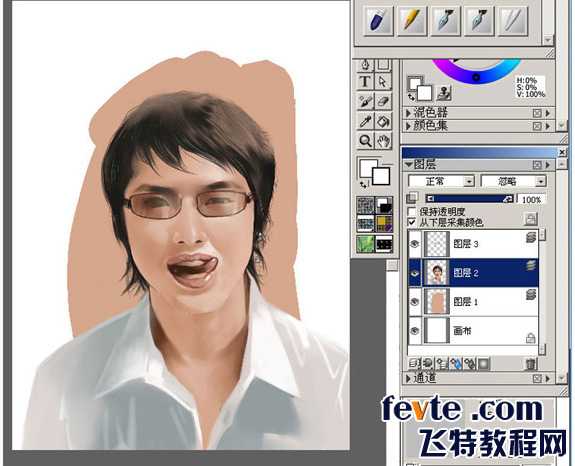 PAINTER绘制一个可爱的搞怪男生 脚本之家 painter教程