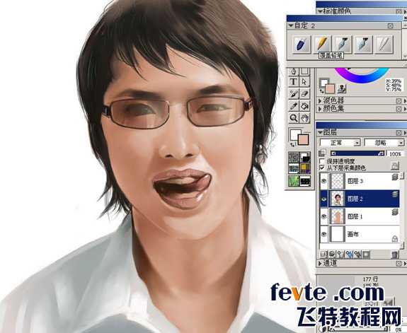 PAINTER绘制一个可爱的搞怪男生 脚本之家 painter教程