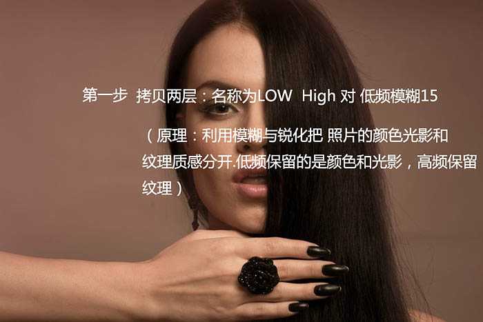 ‘商业人物的精细磨皮及光影融合处理方法‘