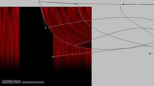 ‘ps利用滤镜及变形工具制作漂亮的红色布帘‘