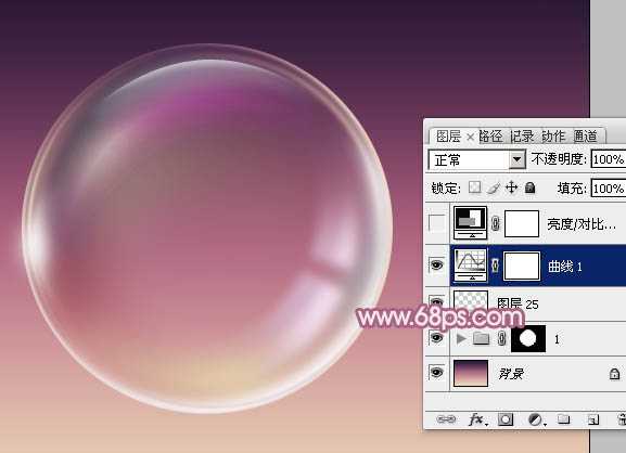 ‘Photoshop设计制作出漂亮的紫色透明气泡‘