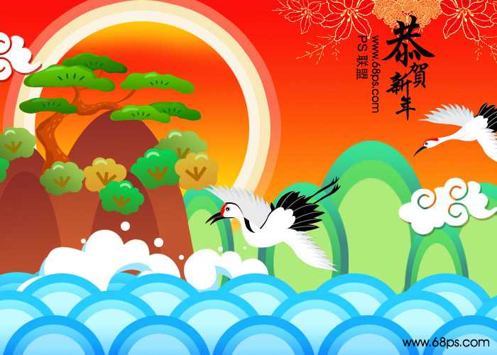 Photoshop绝妙手绘精美新年贺卡_脚本之家jb51.net