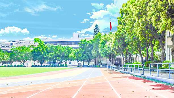 ‘PS利用滤镜把操场风景图片转为日系绘画效果‘