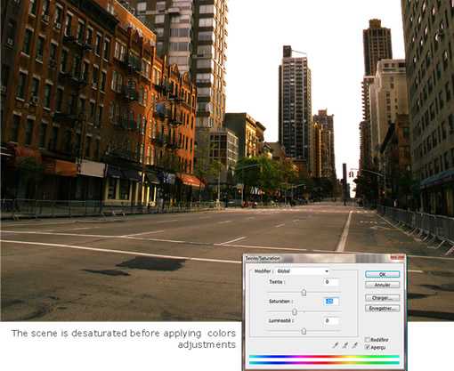 ‘Photoshop打造一座被水冲过的灾难城市‘