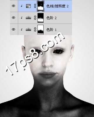 ‘用photoshop去掉美女头发变成光头异形‘