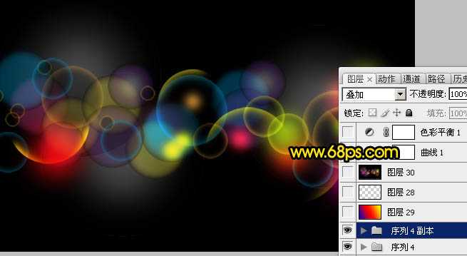 ‘Photoshop制作的梦幻的彩色泡泡壁纸‘