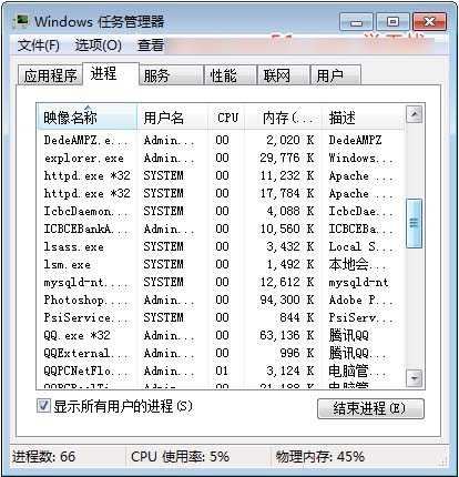 结束进程来减少内存使用
