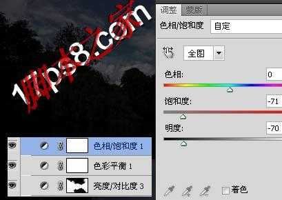 ‘photoshop将白天湖边美景变黑夜效果‘
