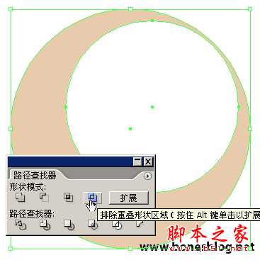 Illustrator绘制矢量画实例弯弯月牙_天极设计在线转载