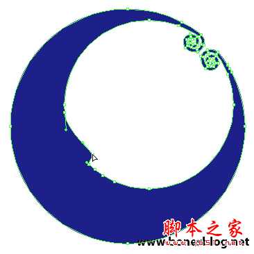 Illustrator绘制矢量画实例弯弯月牙_天极设计在线转载