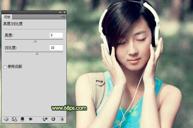 ‘Photoshop为音乐美女加上柔和甜美的夏季色‘