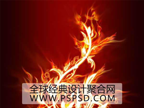 ‘Photoshop(PS)设计制作抽象的火焰花实例教程‘