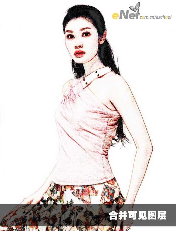 Photoshop教程:POP风格的MM肖像画