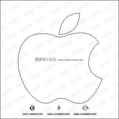 ‘Photoshop鼠绘金属质感苹果标志‘