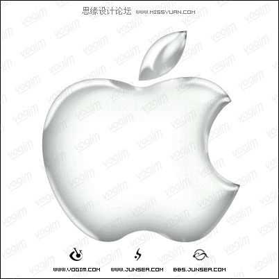 ‘Photoshop鼠绘金属质感苹果标志‘