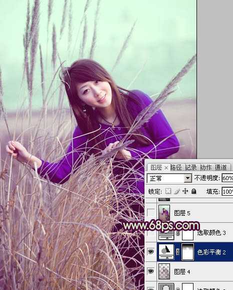 ‘Photosho将外景人物图片添加上流行的日韩淡褐色‘